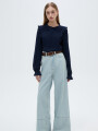 Pantalon Pano Celeste Grisaceo