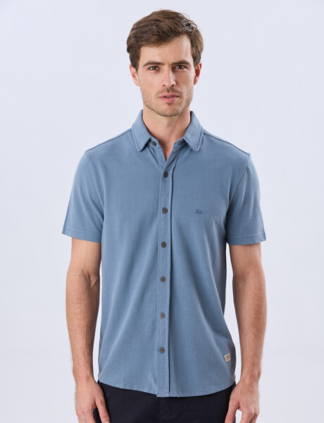 CAMISA PIQUÉ LISA Piedra
