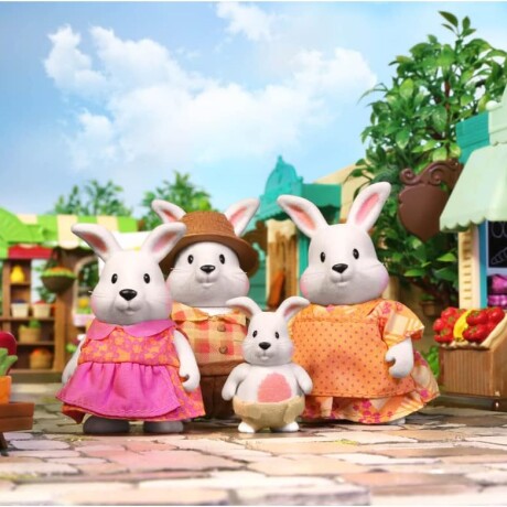 Familia de animales coleccionables conejos