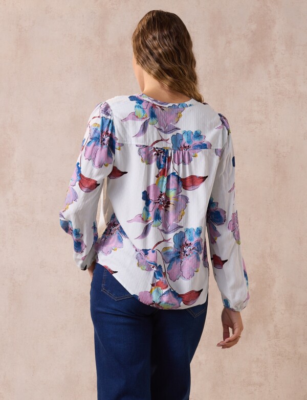 Blusa Botones BLANCO/MULTI