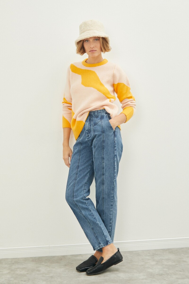 Sweater oversized en jacquard abstracto - mango 
