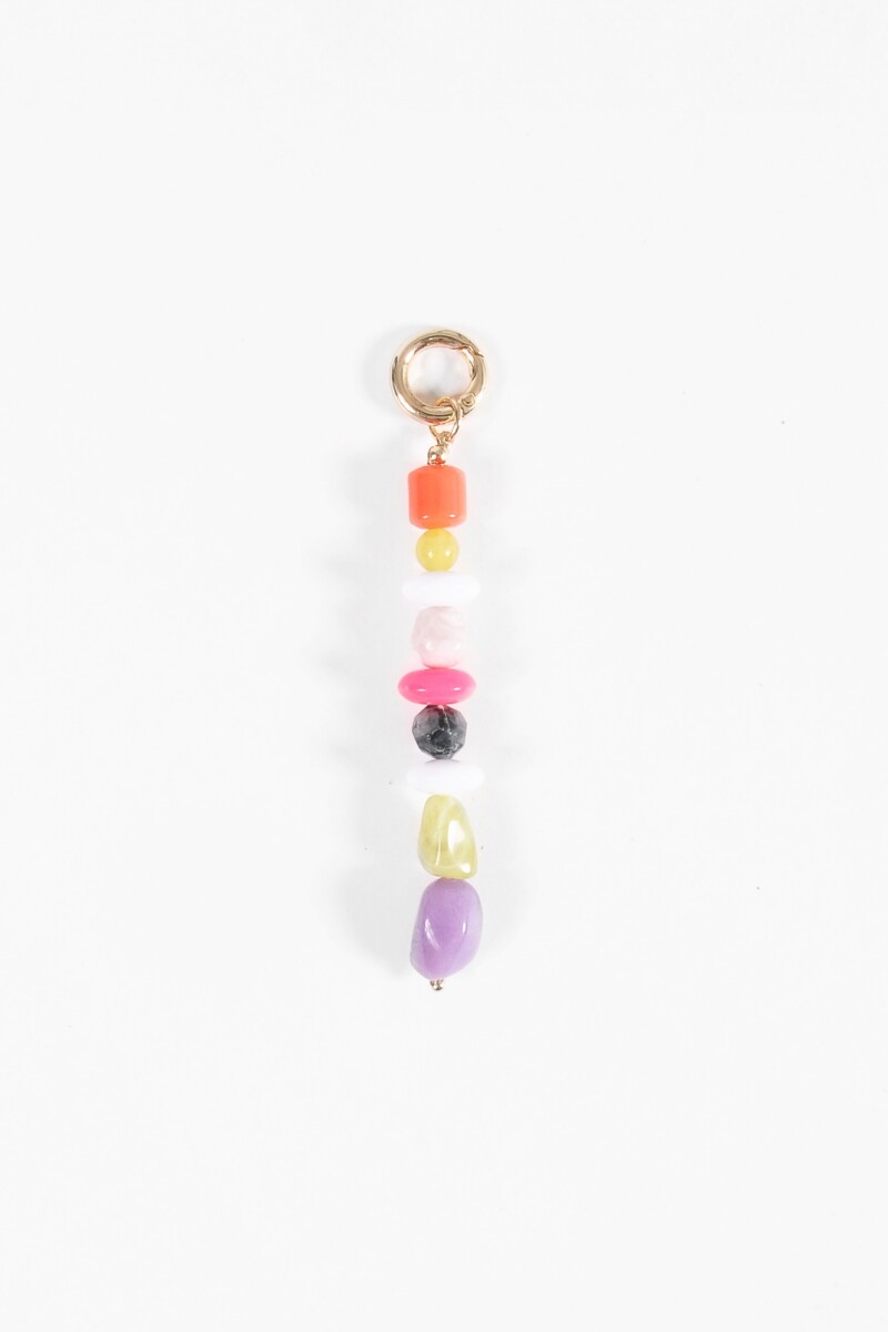 Llavero piedras multicolor multicolor