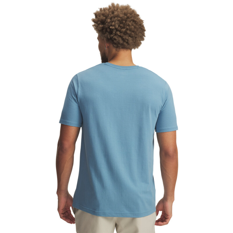 UA M ICON TEE SS-ORG BLU-418