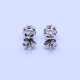 Caravanas oro 18k blanco y brillantes engarce 8 puntas. Caravanas oro 18k blanco y brillantes engarce 8 puntas.