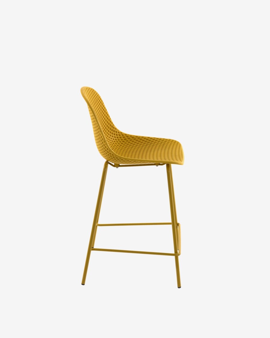 Taburete exterior Quinby amarillo altura 65 cm