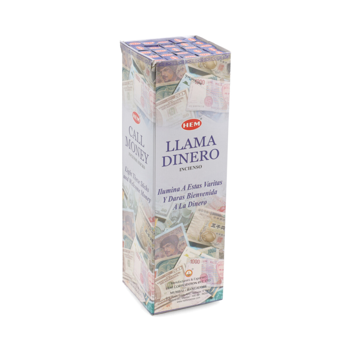 INCIENSO HEM CAJA DE CARBÓN X25 - Llama Dinero 