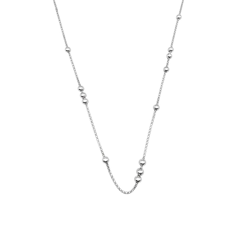 Cadena Palomita - Bolitas-Plata 925 -CD5125 sinpiedra