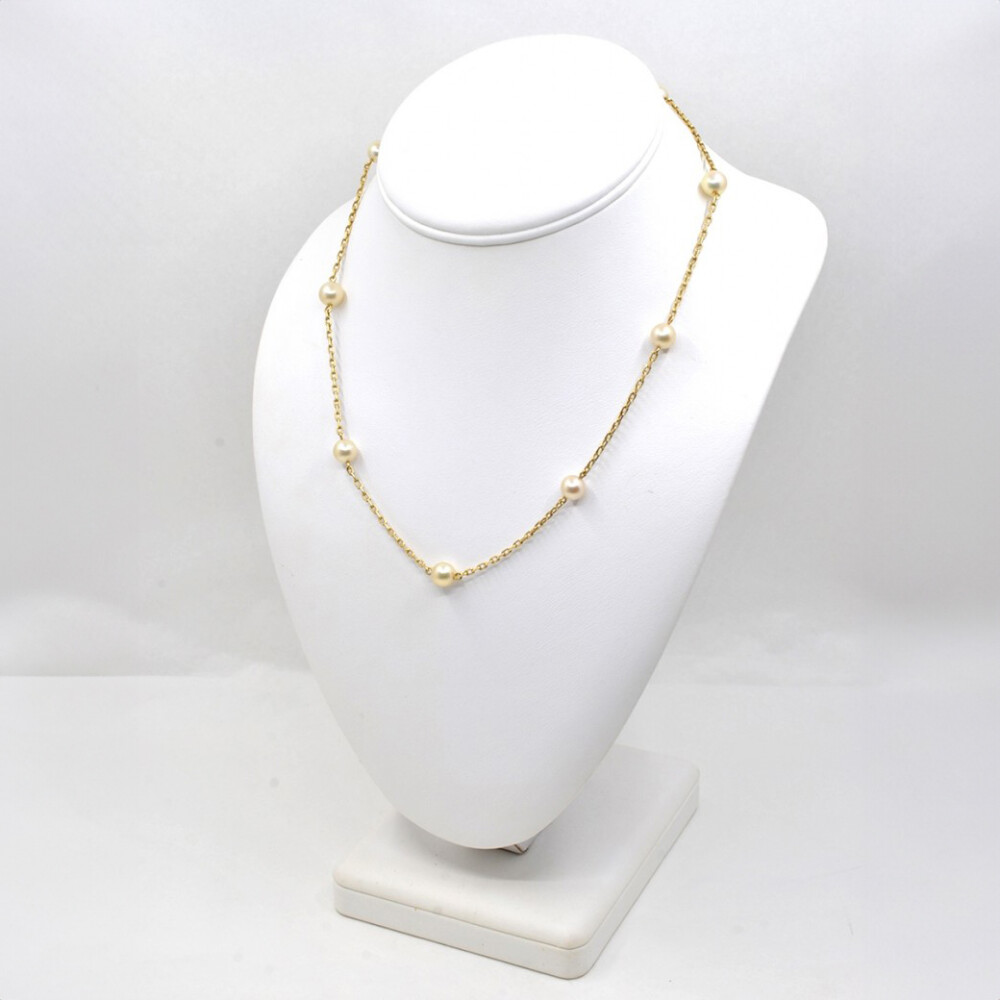 Cadena En Oro 18K Y Perlas De Cultivo Cadena En Oro 18K Y Perlas De Cultivo