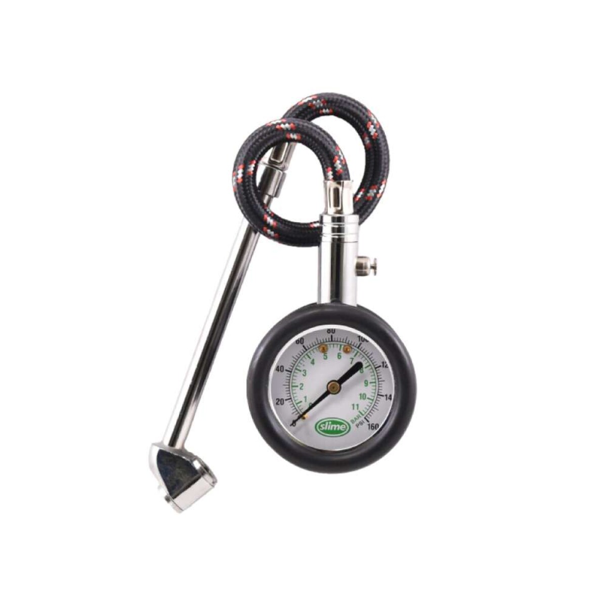 Medidor De Presión De Neumáticos - Doble Cabezal 10-160 Psi Slim 