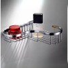 Organizador de baño Esquinero en L Bronce Cromado Brillante Organizador De Baño Esquinero En L Bronce Cromado Brillante