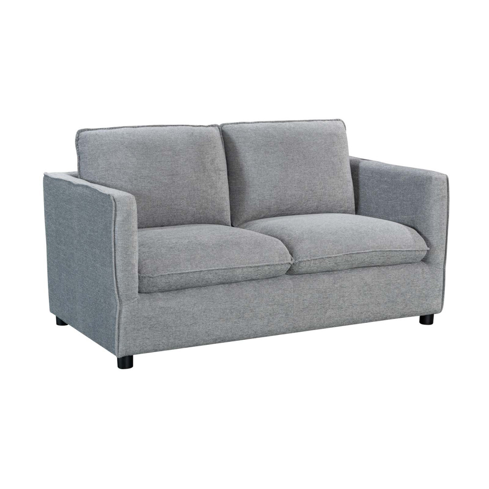 SOFÁ 2 CUERPOS TELA GRIS AMSTERDAM