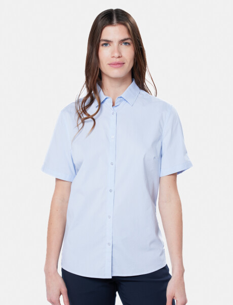 CAMISA RAYADA Celeste