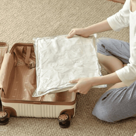 Bolsa Almacenaje al Vacío 70x100cm Organización Ropa y Hogar Transparente