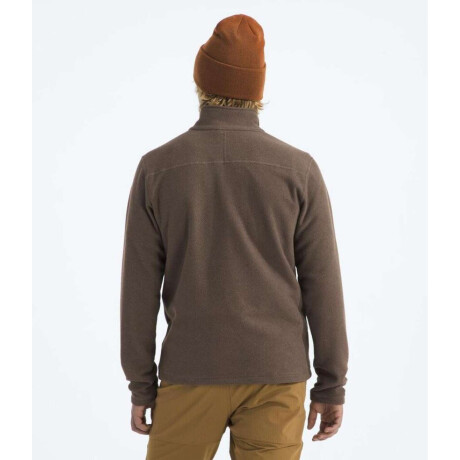 Buzo Polar Textured cierre de 1/4 hombre Smokey Brown Heather