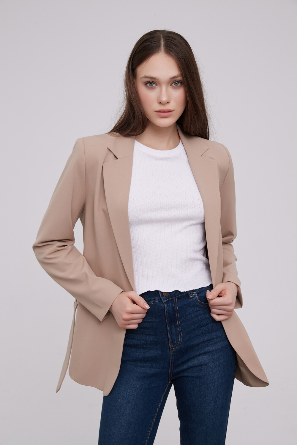 Chaqueta Ebere Beige Oscuro