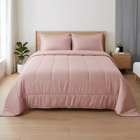 Acolchado 2 Plazas Doble Faz Microfibra Térmico 195 x 230cm - Rosa Salmón Acolchado 2 Plazas Doble Faz Microfibra Térmico 195 x 230cm - Rosa Salmón