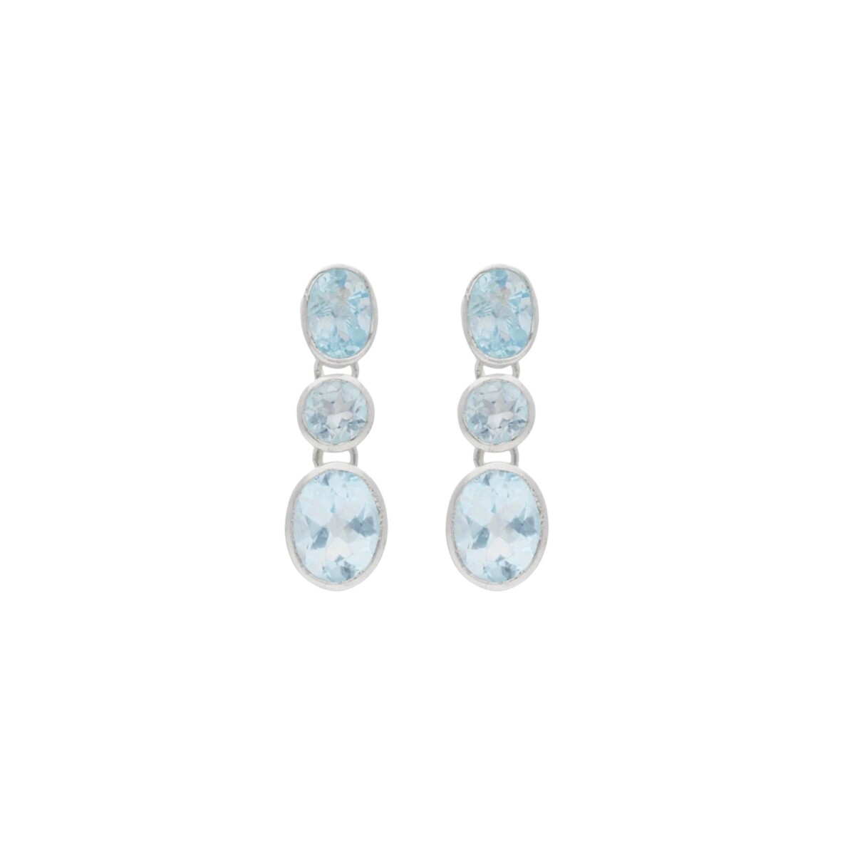 Caravanas Giuliana-Plata rodinada 925-Piedra Topacio azul-CA2021 - conpiedra 