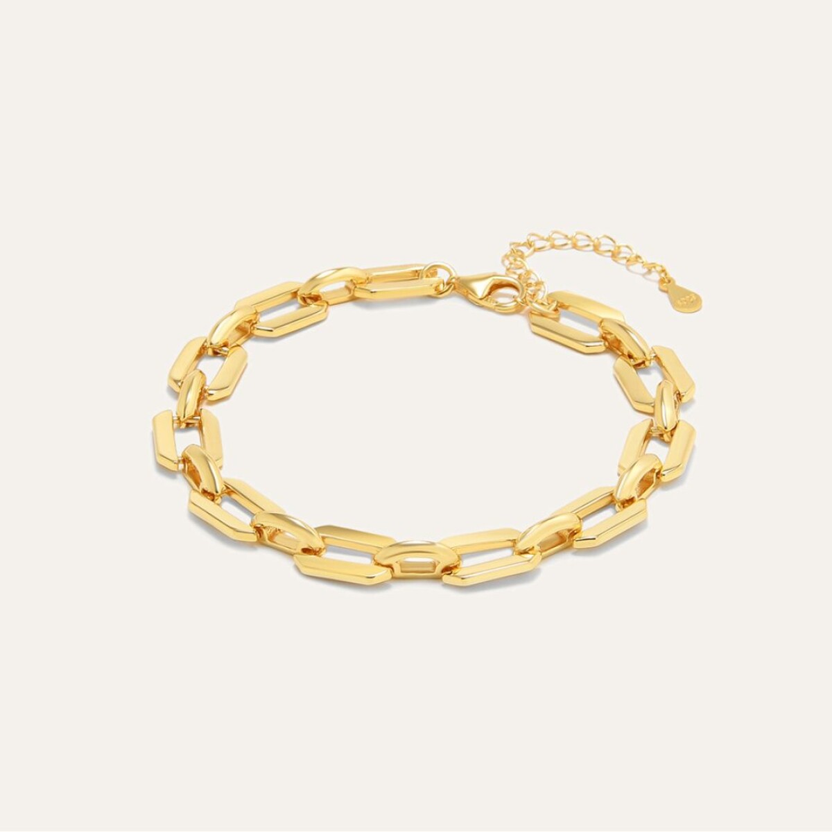 Pulsera Diamond - Plata y Baño de Oro 