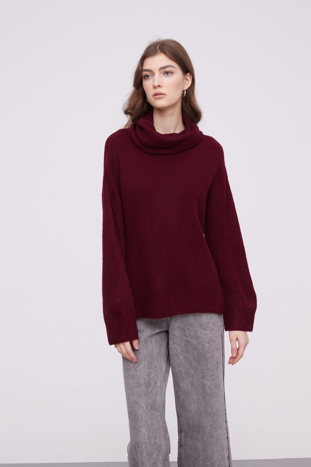 Polera Lamas Bordeaux Oscuro