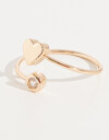 Anillos Chicos Strass Anillo De Metal Corazón Y Strass - Dorado