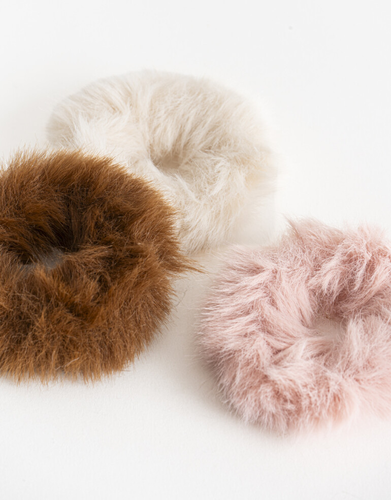 Gomitas Elásticas Sets Liso Set De Scrunchies - Combinacion Tricolor