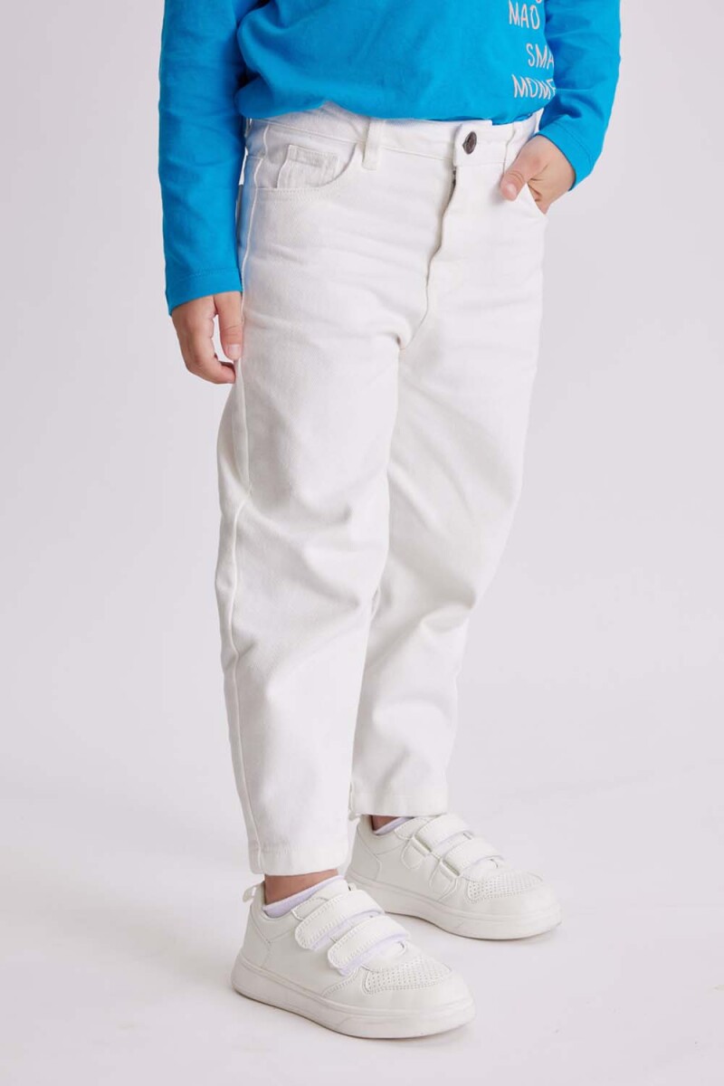 Pantalón de jean slouchy Blanco
