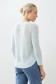 Sweater cinta con ruedo curvo verde agua