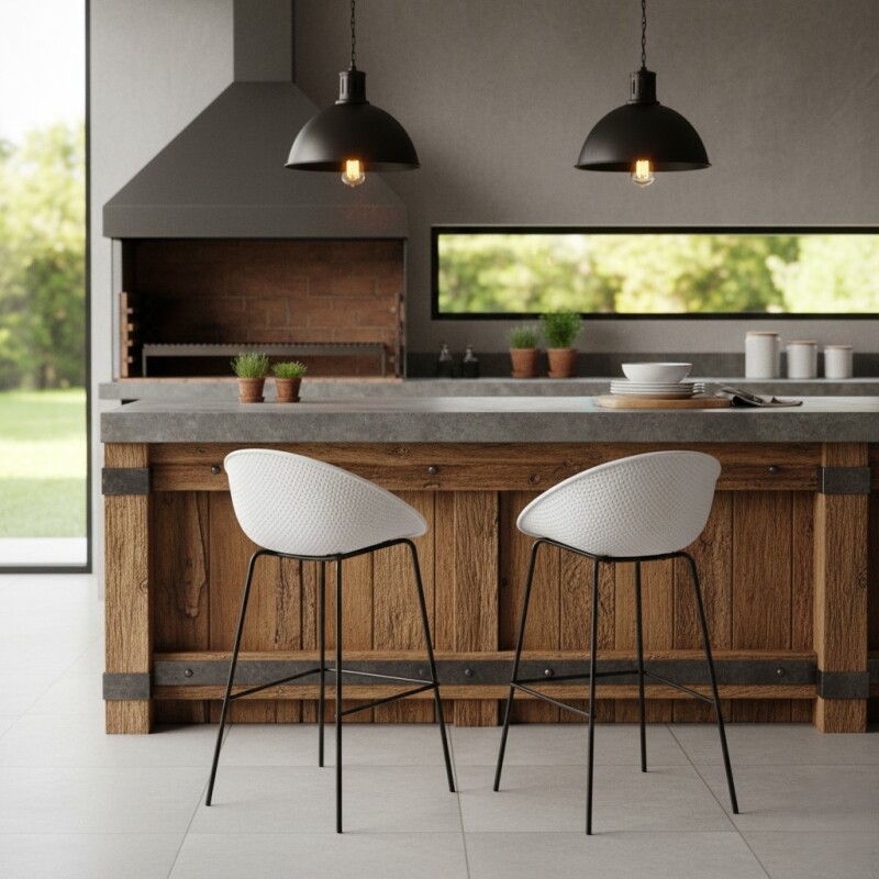 SILLA BAR PLAST BLANCO Unica