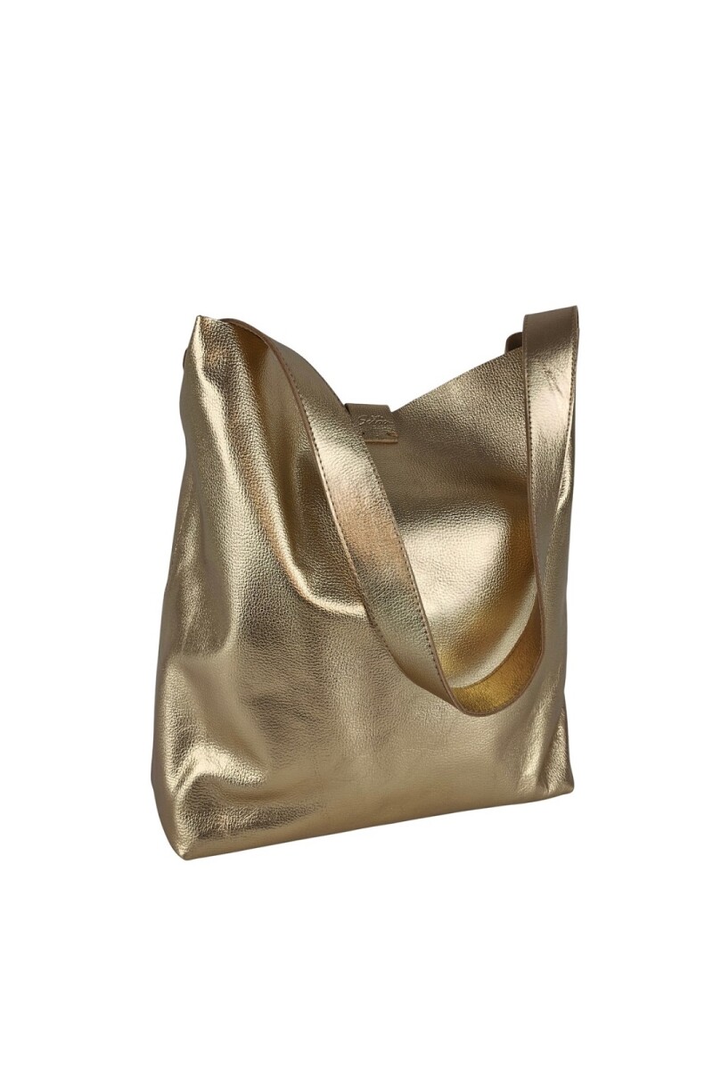 Tote Bag de cuero Dorado