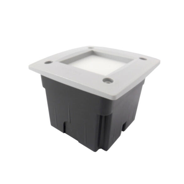 Luminaria de embutir LED cuadrada gris IP66 115mm FL0325