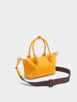 Bolso Tote De Textura Suave Xs naranja