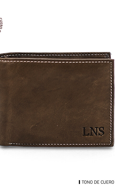 BILLETERA CUERO CICLOPE CAFE