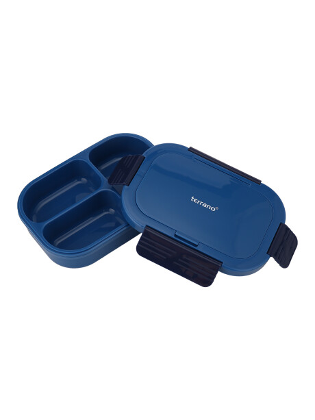 Tupper Pickbox Infantil Con Cubiertos Azul