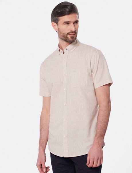 CAMISA DE LINO Beige