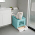 Baño Cerrado Sanitario De Gato Con Bandeja Extraíble Y Pala Color Celeste