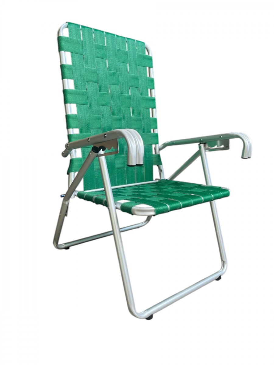 Reposera aluminio 5 posiciones - Verde 