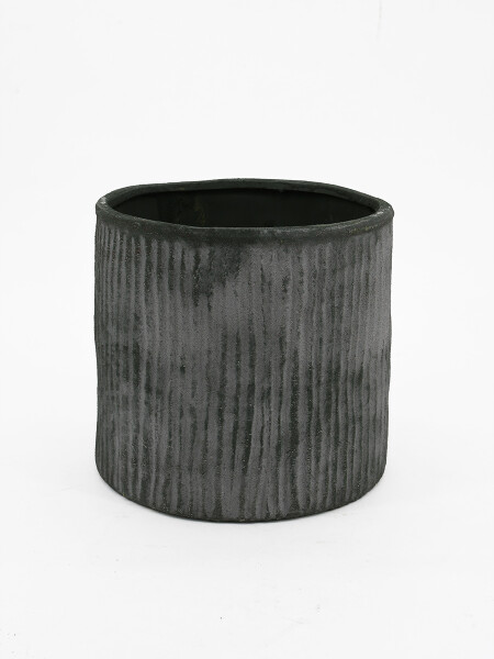MACETA DECORATIVA AZUL PIEDRA