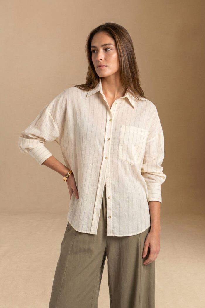 Camisa Rayada Nácar