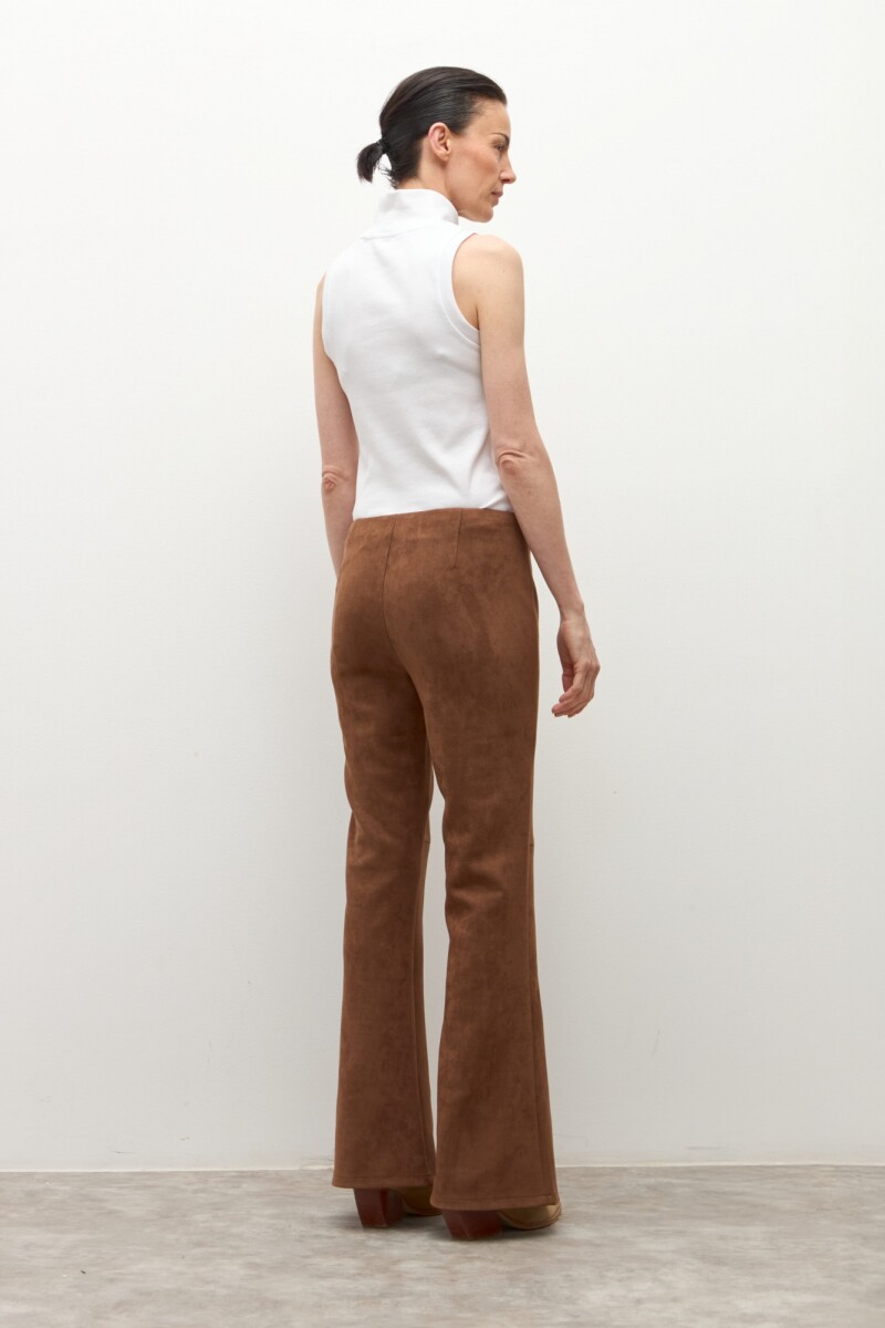 Leggings simil gamuza tostado