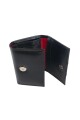 Billetera Dama Compacta con Perforaciones Negro