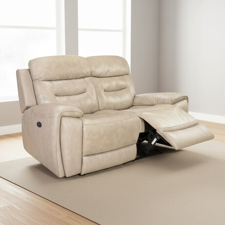 SILLÓN 2 CUERPOS CUERO MEMPHIS POWER BEIGE