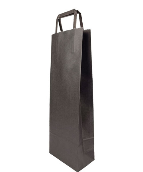 Bolsa lisa acuario 14x08x40 cm, para botella NEGRO