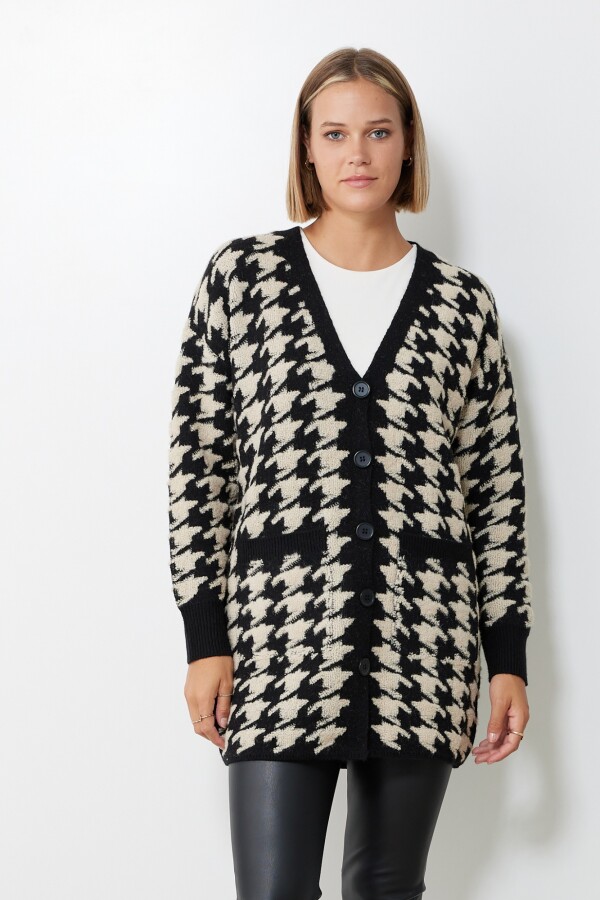 Cardigan Gales NEGRO/BEIGE