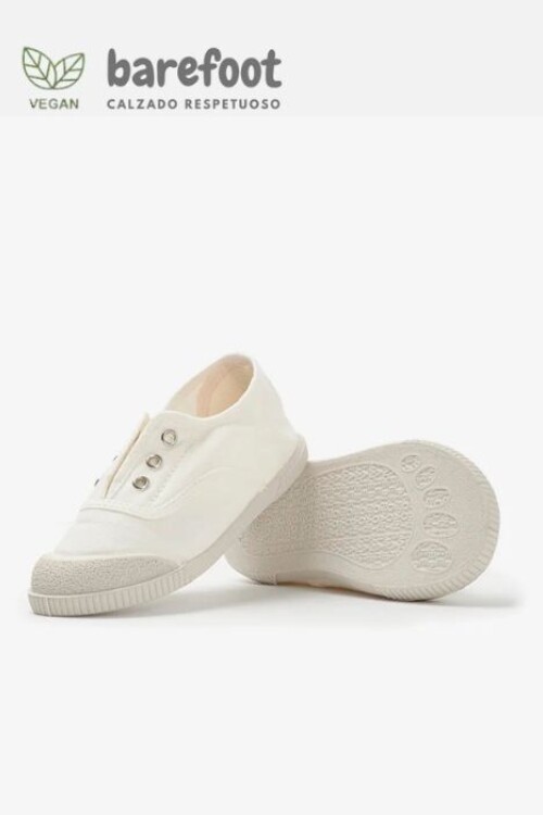 Zapatilla inglesa barefoot blanco Blanco