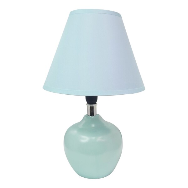 Lampara Portatil Mesa Ceramica Escritorio Luz Calidad Color Variante Celeste
