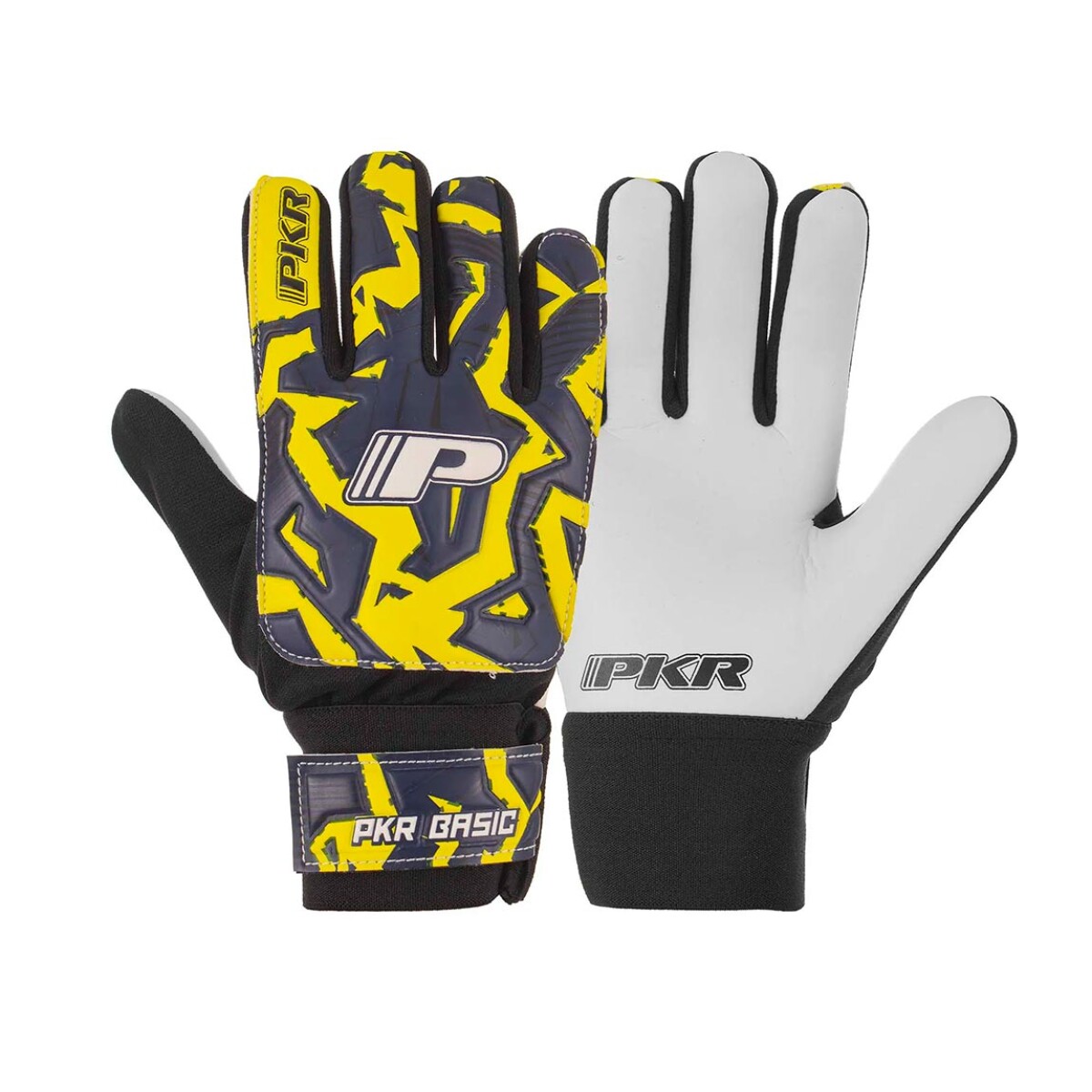 Guantes Golero Entrenamiento Niños Poker - Negro-amarillo 