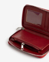 Billetera Zip Round Billetera Con Tachas - Rojo Burdeaux