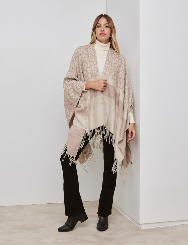 Ruana Cashmere BEIGE/MULTI