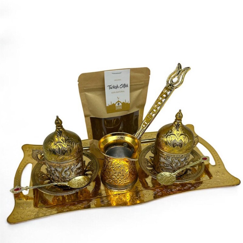Set de café para dos personas DORADO