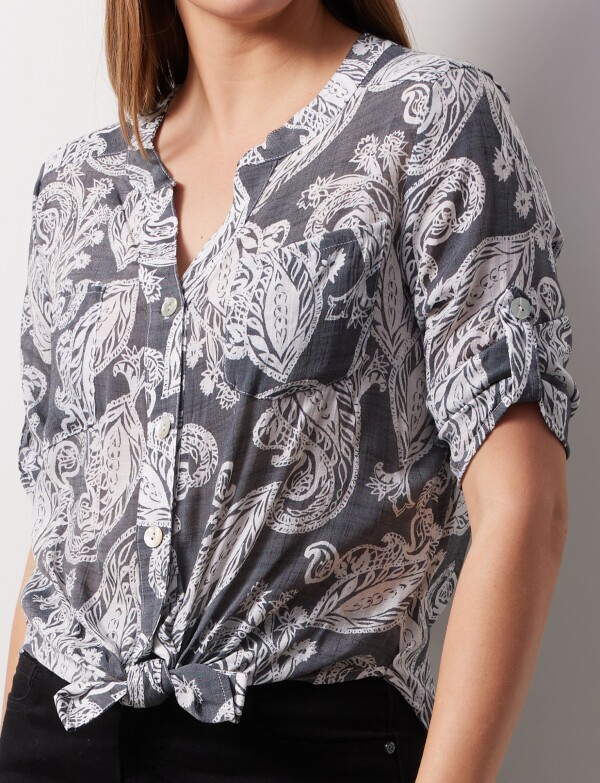 Blusa Nudo NEGRO/GRIS